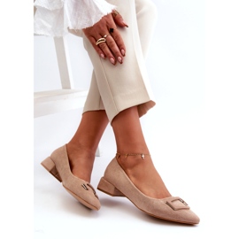 S.Barski Női szivattyúk öko-részes díszítéssel S. Barski Kv27-034 bézs 4