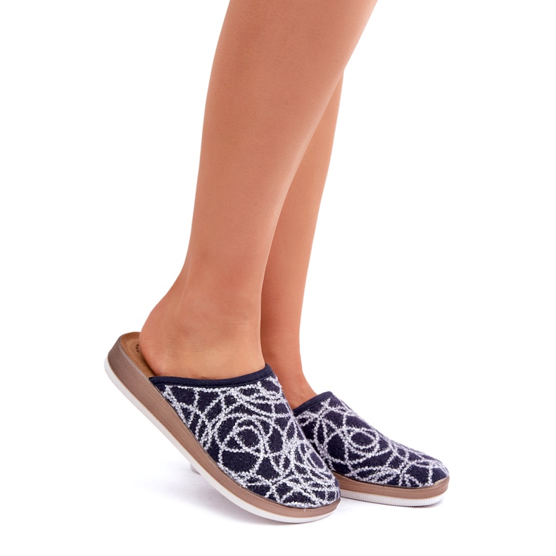 Fényes női papucs Inblu CT000028 sötétkék 1