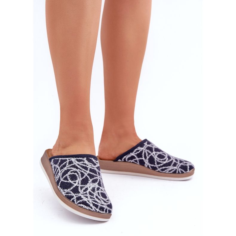 Fényes női papucs Inblu CT000028 sötétkék 2