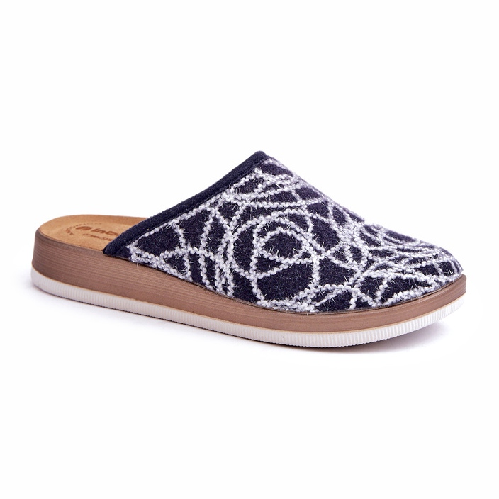 Fényes női papucs Inblu CT000028 sötétkék 4