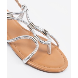 Ezüst nők flip -flops 1