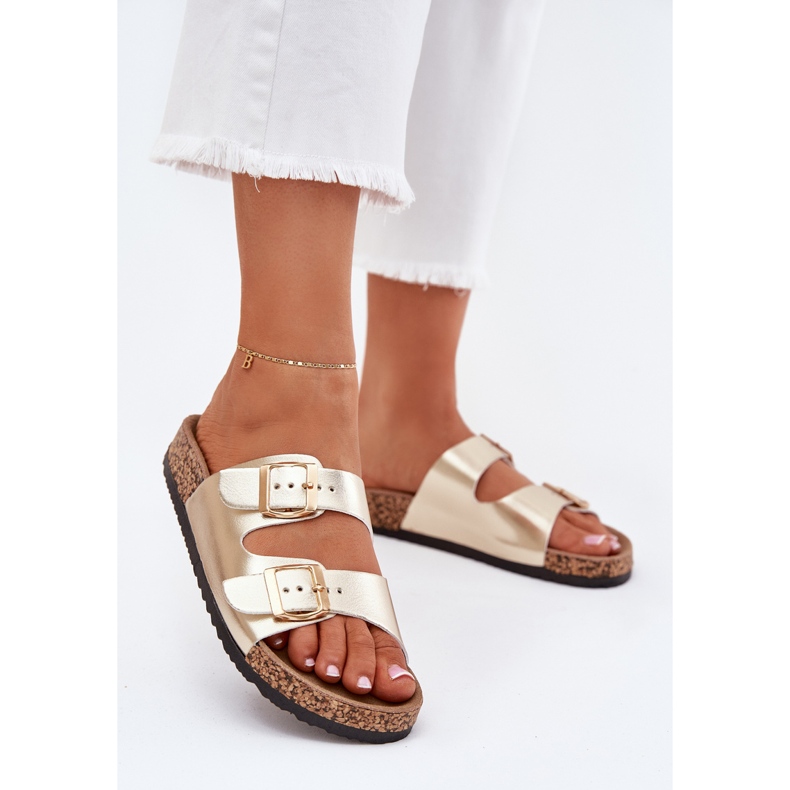 EVento Női papucskarapok öko -léh csatokkal aranysárga 2 EVento Női papucskarapok öko -léh csatokkal aranysárga 2