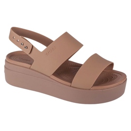 Crocs Brooklyn Low Wedge szandál 206453-2EL bézs 1