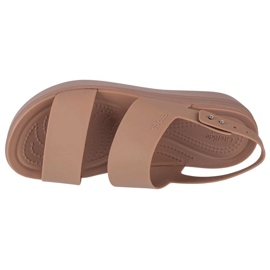 Crocs Brooklyn Low Wedge szandál 206453-2EL bézs 3