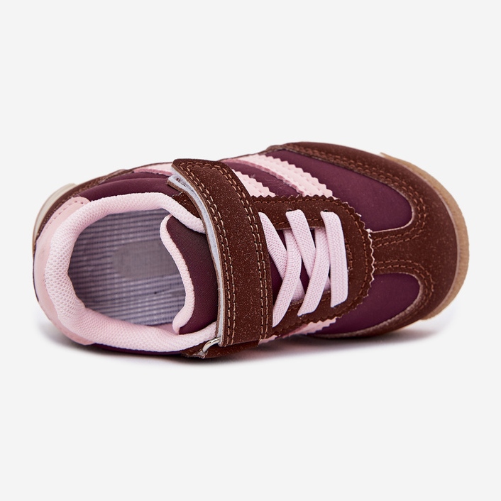 Gyerek cipők sportcipő a tépőzárashoz barna 2