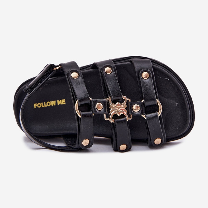 Lányok szandálja arany részletes fekete 2