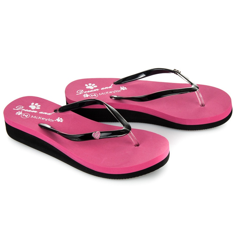 Mckeylor Rózsaszín ékpapucs 1