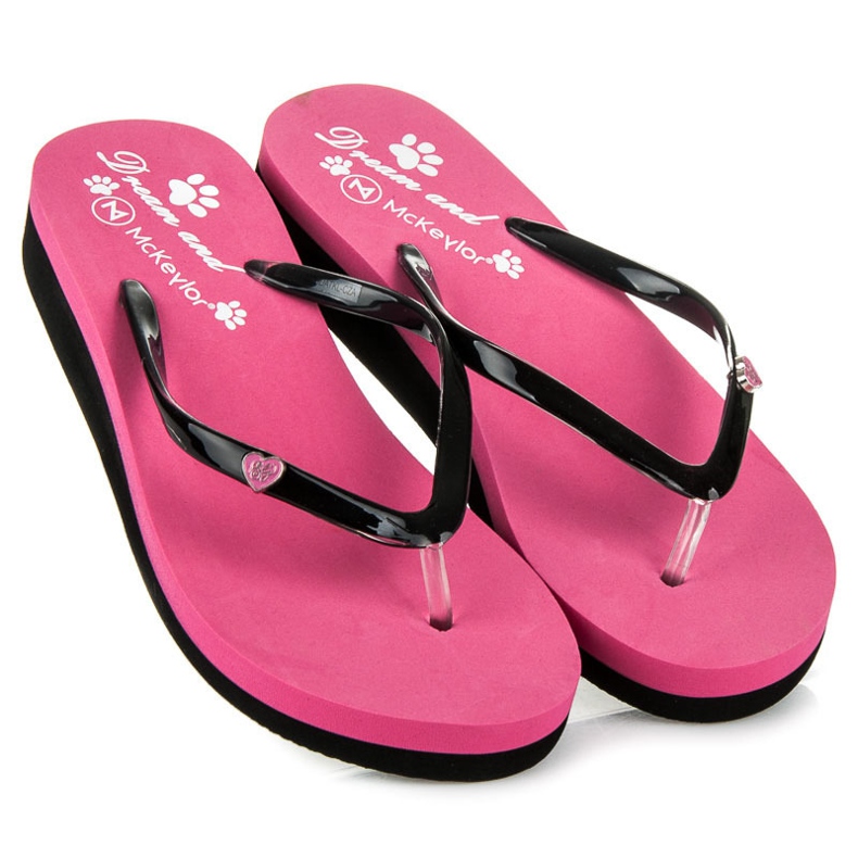 Mckeylor Rózsaszín ékpapucs 2