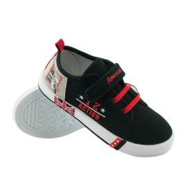 American Club Amerikai tornacipő tornacipő bőr talpbetét piros fekete 3