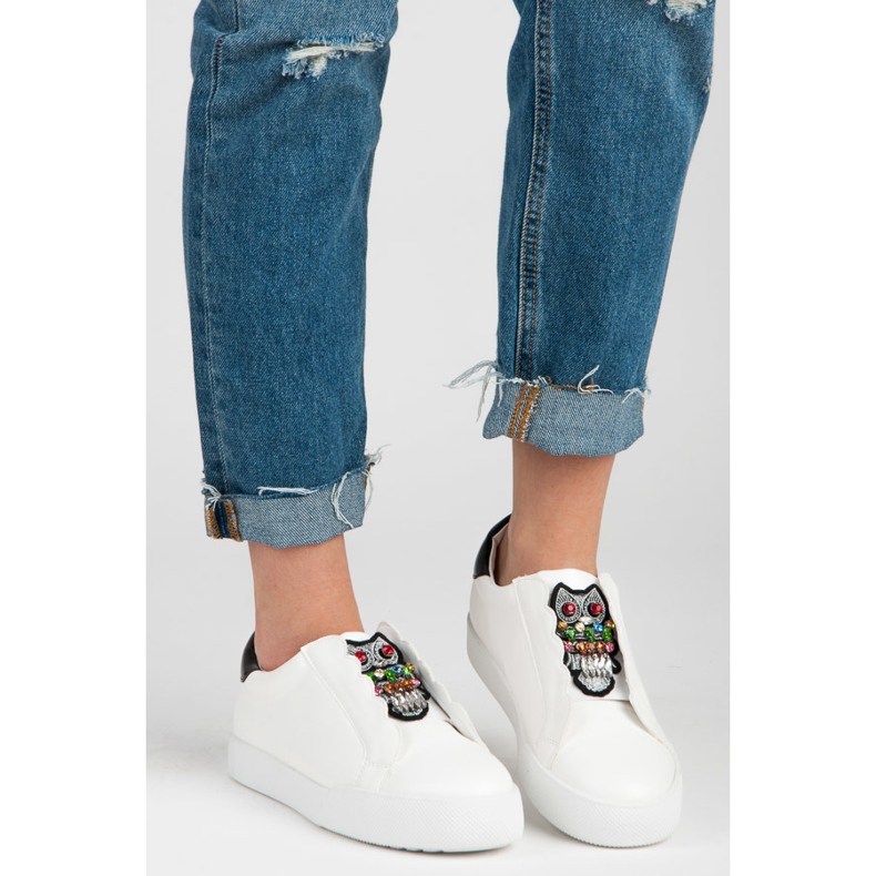 Vices Bebújós tornacipő baglyokkal fehér 1 Vices Bebújós tornacipő baglyokkal fehér 1