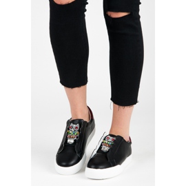 Vices Bebújós tornacipő baglyokkal fekete 1