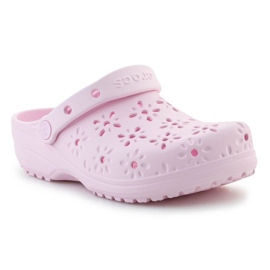 Crocs klasszikus virágos vágás 210927-6w rózsaszín 1
