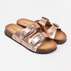 Seastar Női rózsaszín arany színű papucs 1