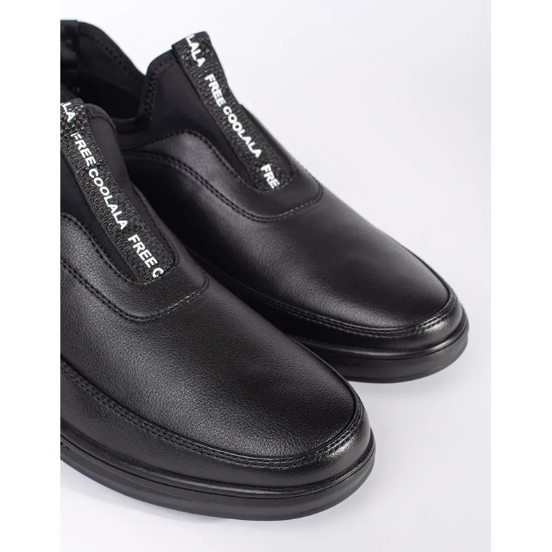 Eco-bőr cipőbe csúsztam fekete 2