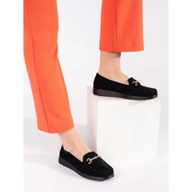 Seastar Fekete női velúr cipők 2