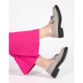 Női cipők a vastag talpon Sergio Leone -on szürke 2