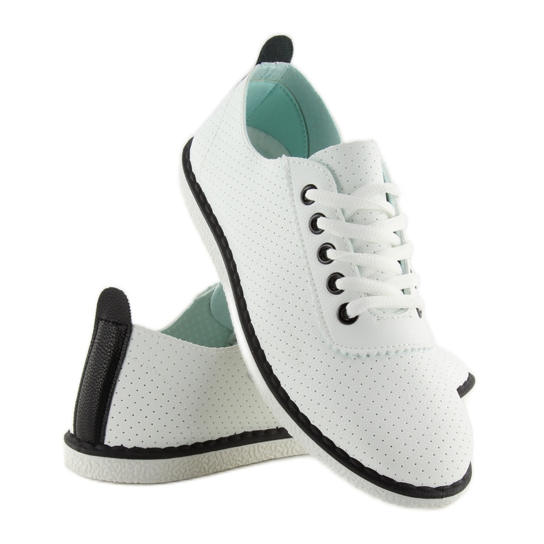 Fehér női tornacipő L-6 Fekete 1