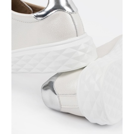 Fehér és ezüst cipők bőrcsapokkal Sergio Leone 1