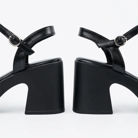 Seastar Fekete szandál az oszlopon 1