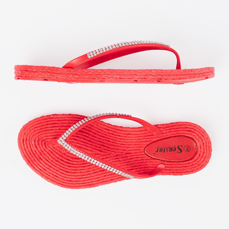 Seastar Piros flip -flop cirkonokkal 1