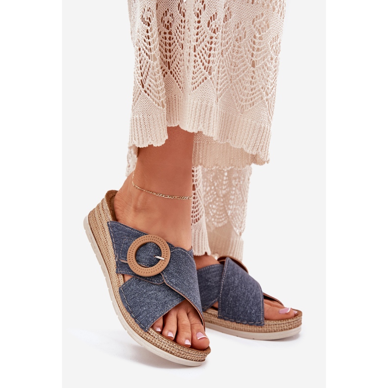 Női ékek dekoratív inblu rv000012 kék csatkékkel 1