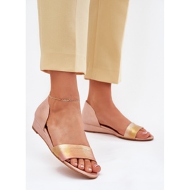 Maciejka bőr szandál 01971-72 rózsaszín arany 2