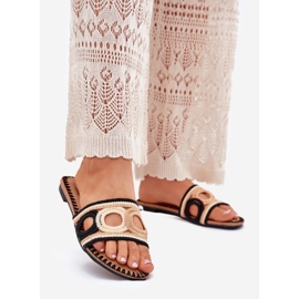 Horgolt női lakás lapos sarkú cipő fekete 1 Horgolt női lakás lapos sarkú cipő fekete 1