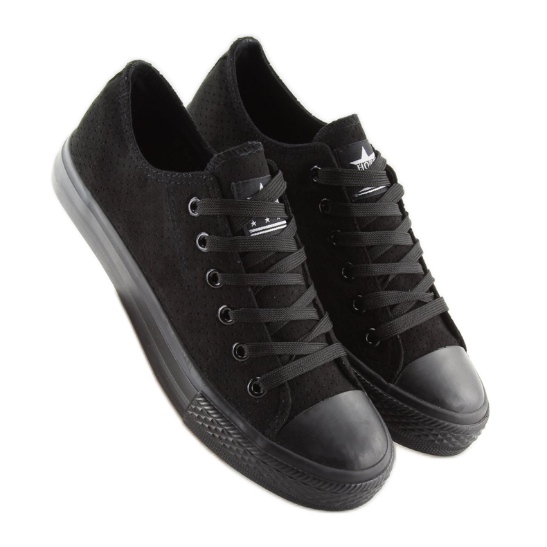 Női fekete velúr tornacipő G-94 fekete 1