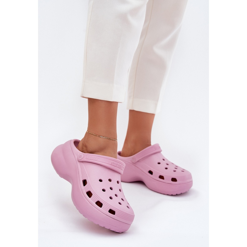 Big Star Női hab papucs egy hatalmas talpon lévő RR274A120 rózsaszínen 2