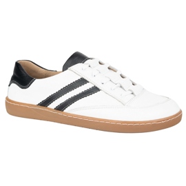 Cipők mezítláb női kaia olivier fehér bőr cipő fekete 1