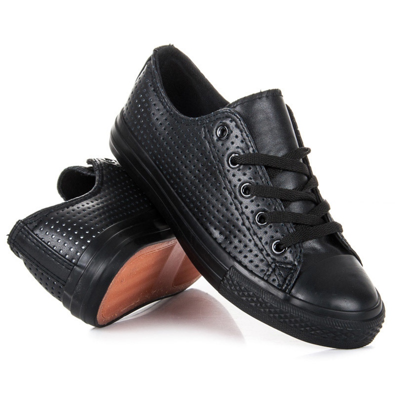 Kylie Áttört Cipők A Kötözésen fekete 2