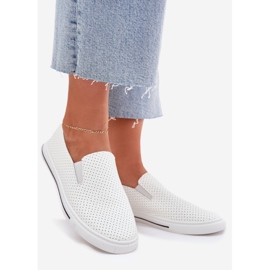 Slocked Eco bőr női cipők cipők, fehér felirattal 1