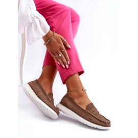 Női velúr cipők a Sergio Leone SP012 platformon világítanak bézs 4