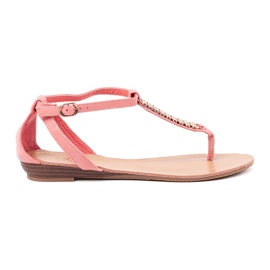 Shelvt Rózsaszín szandál arany dekorációkkal 2