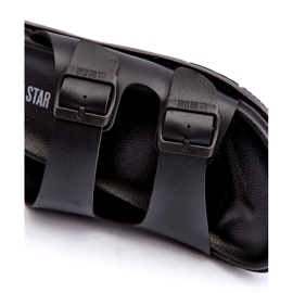 Könnyű férfi papucs csatokkal Big Star NN174597 fekete 2