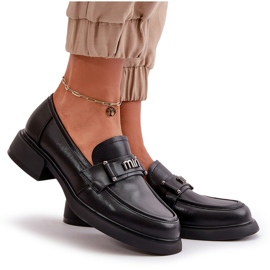 Női természetes bőrfutók fekete VinceZa 91114 díszes 5