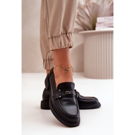 Női természetes bőrfutók fekete VinceZa 91114 díszes 3