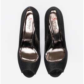 Seastar Fekete csillogó szivattyúk csupasz ujjakkal 2