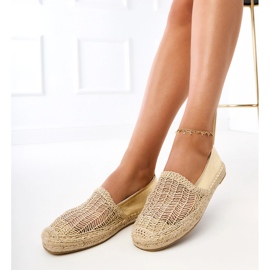 OpenWork Espadrilles a platformon aranysárga 1