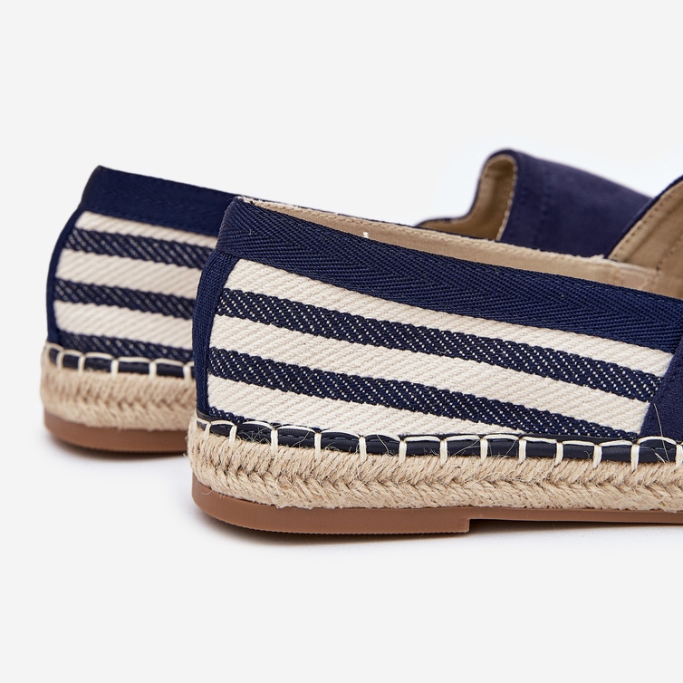 Férfiak öko -suede espadrilles sötétkék 2