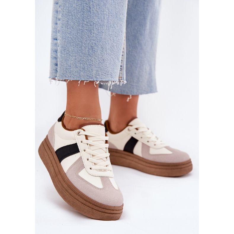 Női tornacipő, bézs 2