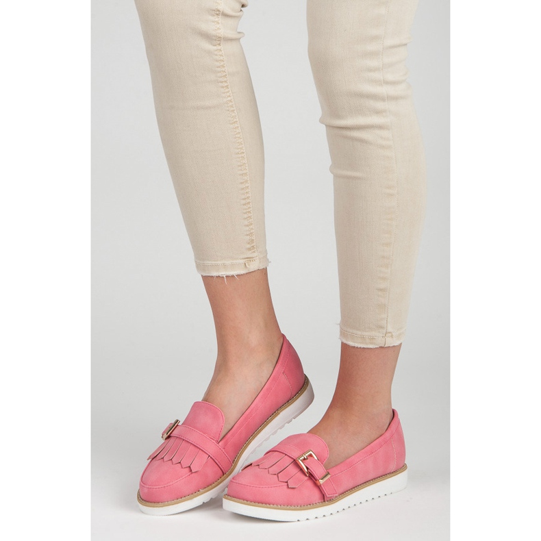 Vices Mokaszinok Dekoratív csattal rózsaszín 1