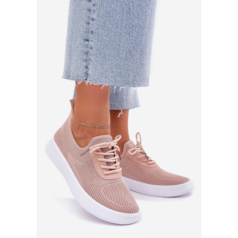 Anyagmáspalpaskák a női rózsaszín platformon 1