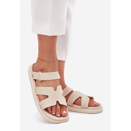 Női gumi papucs bézs övvel 1 Női gumi papucs bézs övvel 1