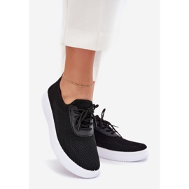 Anyag elcsúsztatott sportcipő a platformon a női fekete 1