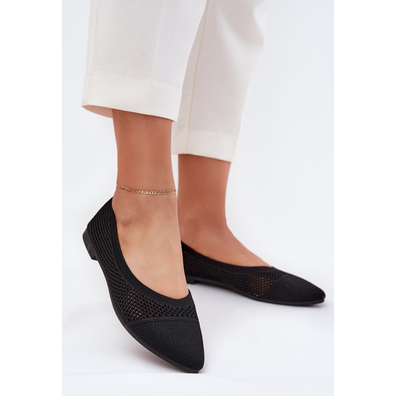 Női háló ballerinas fekete 2