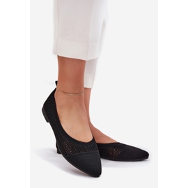 Női háló ballerinas fekete 1
