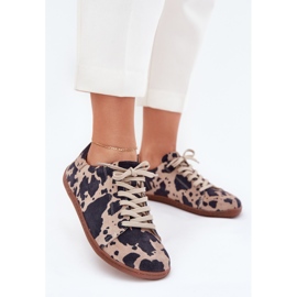 Női velúr cipők Zazoo n1120 barna-beige-ben 2