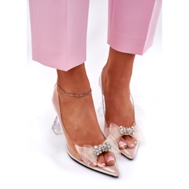 Átlátszó női szivattyúk VinceZA 62213 bézs íj 1