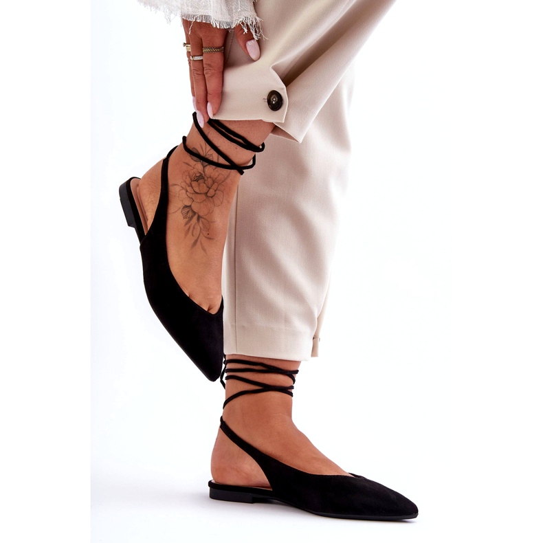 Női öko-korai fekete balerinák 3